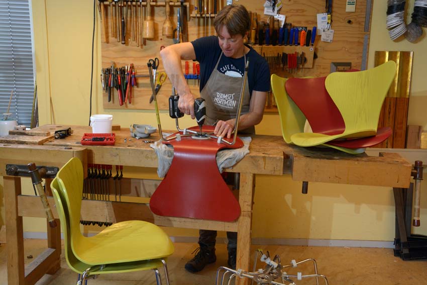 Fritz hansen series 7 repair chair butterfly vlinderstoel reparatie