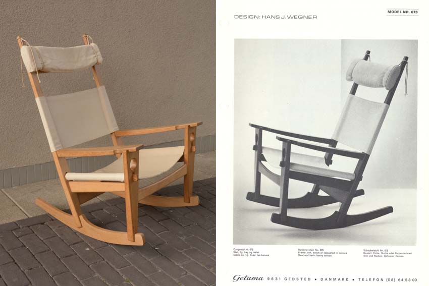 Hans j Wegner getama 673 rocking chair reconstruction repair