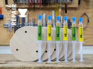 Repair kit for 6 series 7 Fritz Hansen chairs of released or detached seats